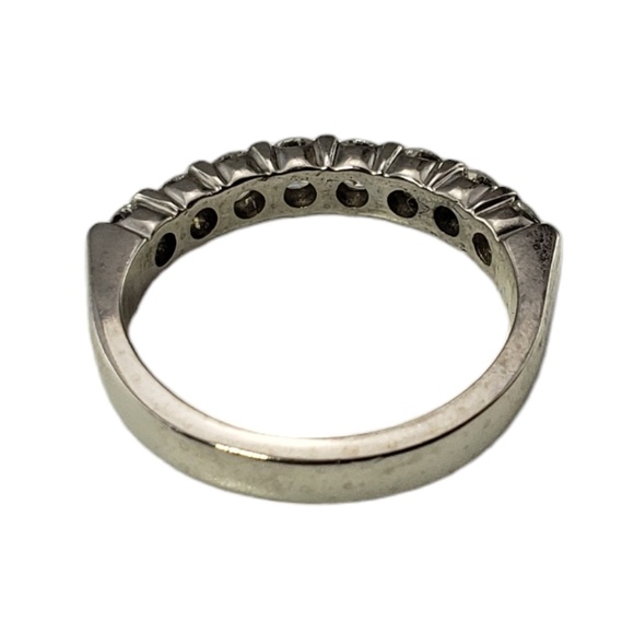 Platinum Diamond Wedding Band Ring Size 4.5 #15790 - Picture 5 of 8